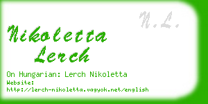 nikoletta lerch business card